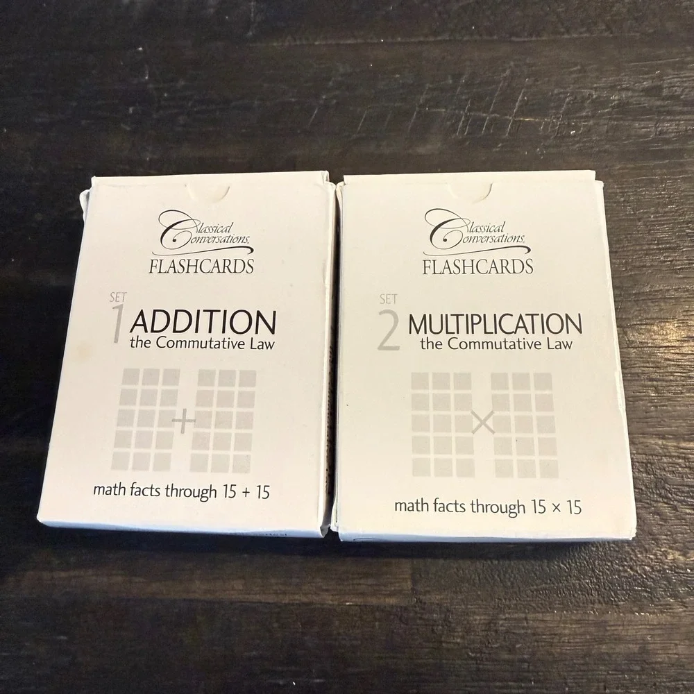 Classical Conversations Math Flashcards Set 1 Addition & Set 2 Multiplication